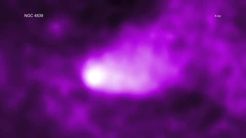 Galaxies Go on a Deep Dive and Leave Fiery Tail Behind