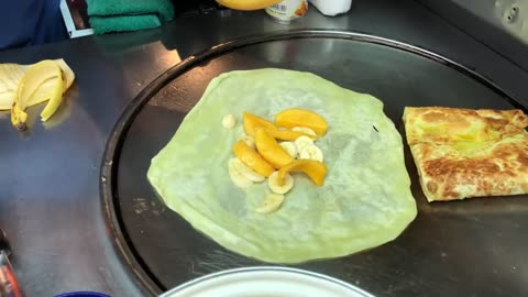 Best Pancakes with Fruits - Street Food Thailand