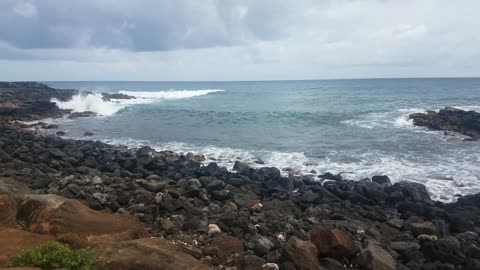 Rocky Beach on the Island of Kauai