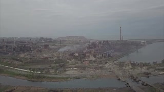 Drone footage shows devastated port city of Mariupol