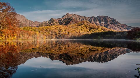 Mountains lake autumn