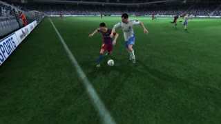 Messi Crazy Elastico Nutmeg vs Ronaldo (PES)