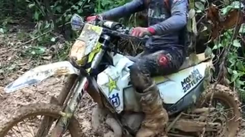A difficult track in motocross