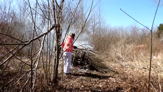 Flock it Farm: Burning brush fail, catching fire.