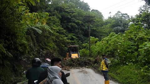 Landslide on Tangse Road
