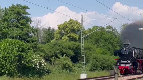 Special steam train with the 012 104 (01 1104) and the 110 278 at the end of the train