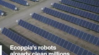 These robots can clean solar panels to maximize energy output of solar farms!