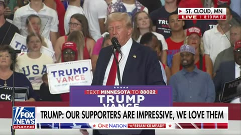 Trump at Minnesota rally_ I sent in National Guard while Kamala Harris sided wit