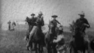 President Roosevelt & The Rough Riders (1898 Black & White Film)