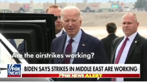 “YETH.” Joe Biden seems bewildered and clueless, when reporters ask about the latest strikes