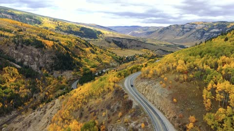 Mountain Road with Beautiful Senery