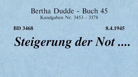 BD 3468 - STEIGERUNG DER NOT ....