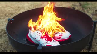 I made a song about balenciaga while burning their shoes