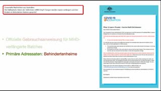 ➽DIABOLISCH: Tödliche mNRA-Chargen in Australien an behinderte Kinder verimpft!