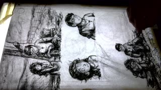 Art Timelapse: Charcoal Art for Page 132