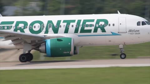 Frontier Airbus A321 departing St. Louis Lambert Intl - STL