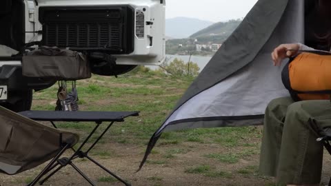Camping at the hideout / Not so perfect camping / Jeep Wrangler side solo tent