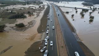 Strong weather condition, torrential rains on Yanbu, Saudi Arabia - Tuesday, December 12, 2023