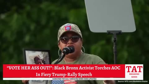 Bronx Activist Calls Out AOC from Trump stage.