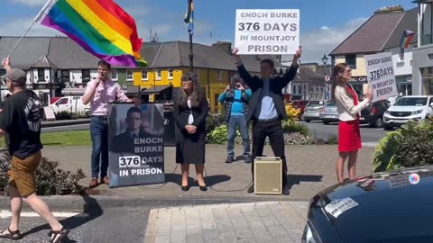 LGBT Pride participants mock & cheer Enoch Burke's imprisonment in Mayo 1-06-24