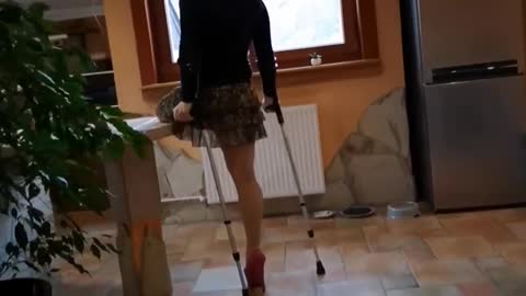 Amputee sexy in high heel