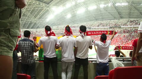 Myanmar National Anthem before Singapore vs Myanmar