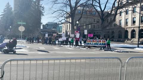 A beautiful counter protest by pro abortionists in Idaho!