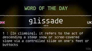 Word Of The Day 106 'glissade'