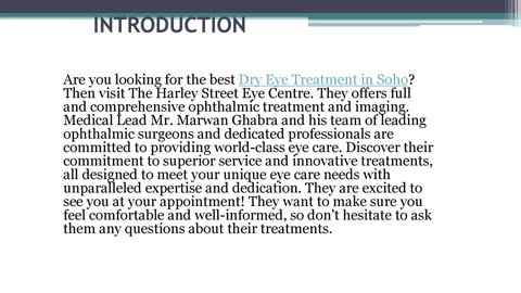 Best Dry Eye Treatment in Soho