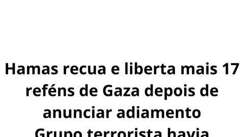 Após um dia de impasse, o Hamas liberou neste sábado.mp4