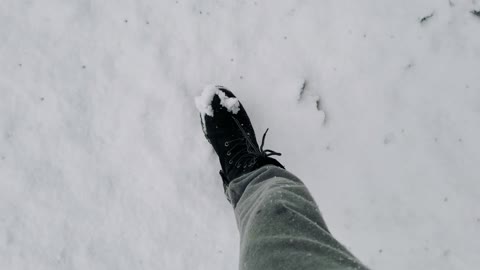 Winter Walk - Walking in a Snow - 1 Hour of Crunching Snow Sound, Footsteps In The Snow ASMR