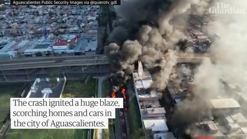 Huge fuel fire engulfs rail line and homes in Mexico