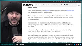 Ukraine Drone BOMBS Kremlin In Assassination Attempt On Putin Claims Russia, WW3 Fears Escalate