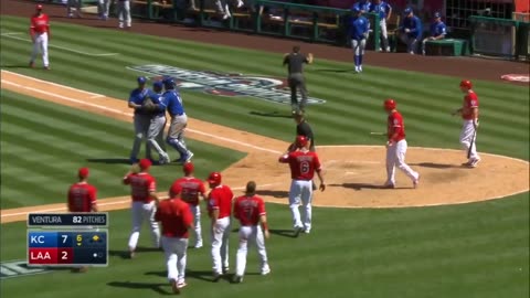 Baseball Fight Between Trout Vs Ventura.