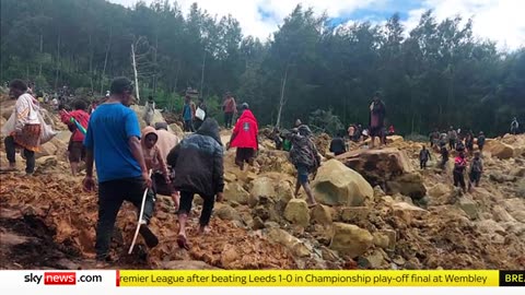 Massive landslide thought to have killed more than 670 people in Papua New Guinea Sky News