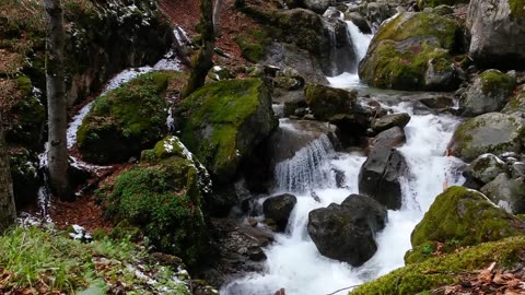 A waterfall for calm and relaxation