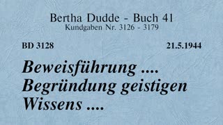 BD 3128 - BEWEISFÜHRUNG .... BEGRÜNDUNG GEISTIGEN WISSENS ....