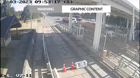 Video captures fatal crash at toll booth in Chile