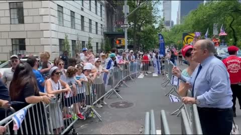 Rudy Giuliani Moment of Zen: Mocking Idiots at a Parade