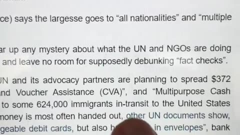 u.n. Funding the migrants