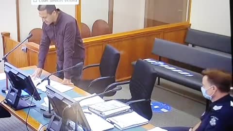 Desi Freeman arresting Magistrate Dunn and Police in Myrtleford Court video