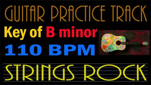 Rock Backing Track 110 bpm in the Key of Bm