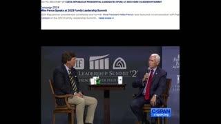 Mike Pence Speaks with Tucker Carlson at 2023 Family Leadership Summit
