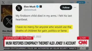 CNN Loses It After Elon Musk Allows Alex Jones Back On X