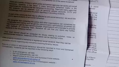 ASBO letters asking you to report people, this is a police scam,