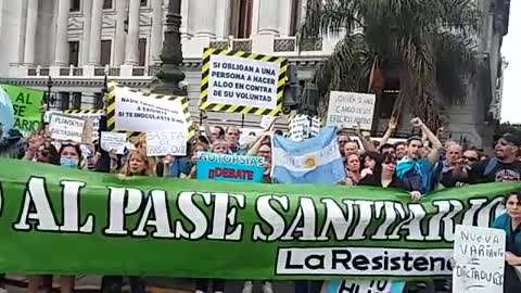 Argentina vaccine passport/mandate protest Dec. 4, 2021