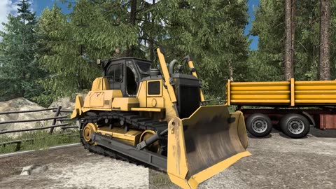Wooden Log Delivery Across Mountain Landscapes - Euro Truck Simulator2(2K)