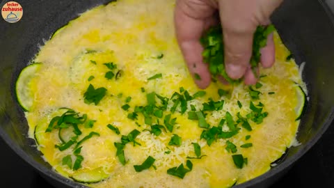 Hast du 1 Zucchini und Eier Preiswertes und leckeres Rezept. ASMR