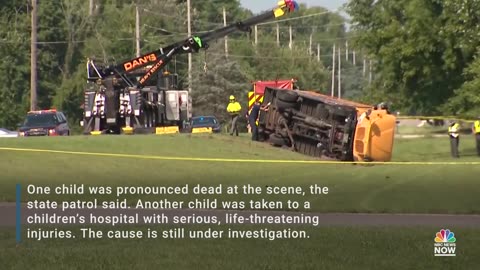 1 child killed, over 20 injured as school bus crashes on way to first day at elementary school