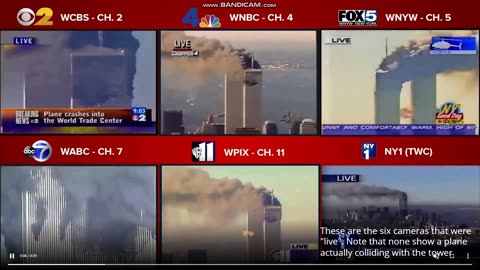 9/11 - six live views - none show a real collision
